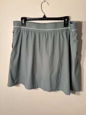 Soybu XL Gray Green Athletic Skort Zip Pockets Activewear